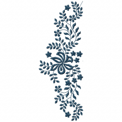 Flowers And Tree Embroidery Design 8